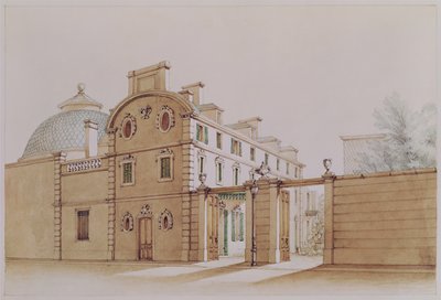 Kilátás a házra a rue Fortunee-n, Honore de Balzac (1799-1850) vásárolta 1847-ben (wc papíron) alkotó: M. Santi